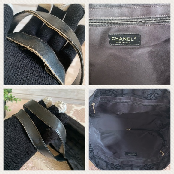 💯 Chanel tote bag new travel line black nylon - Picture 3 of 5